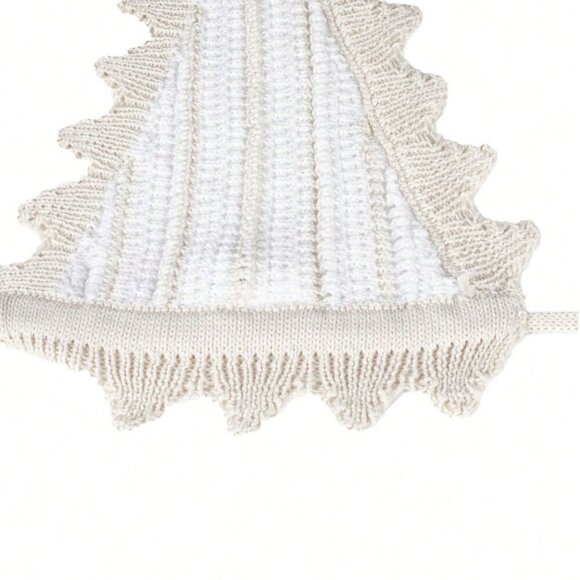 Khaki Elegant Women's Ruffled Crochet Fishtail Maxi Skirt - Picture 7 of 7